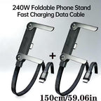 240W Flagship Foldable Stand Charging Cable - Ultra Fast Power & Data