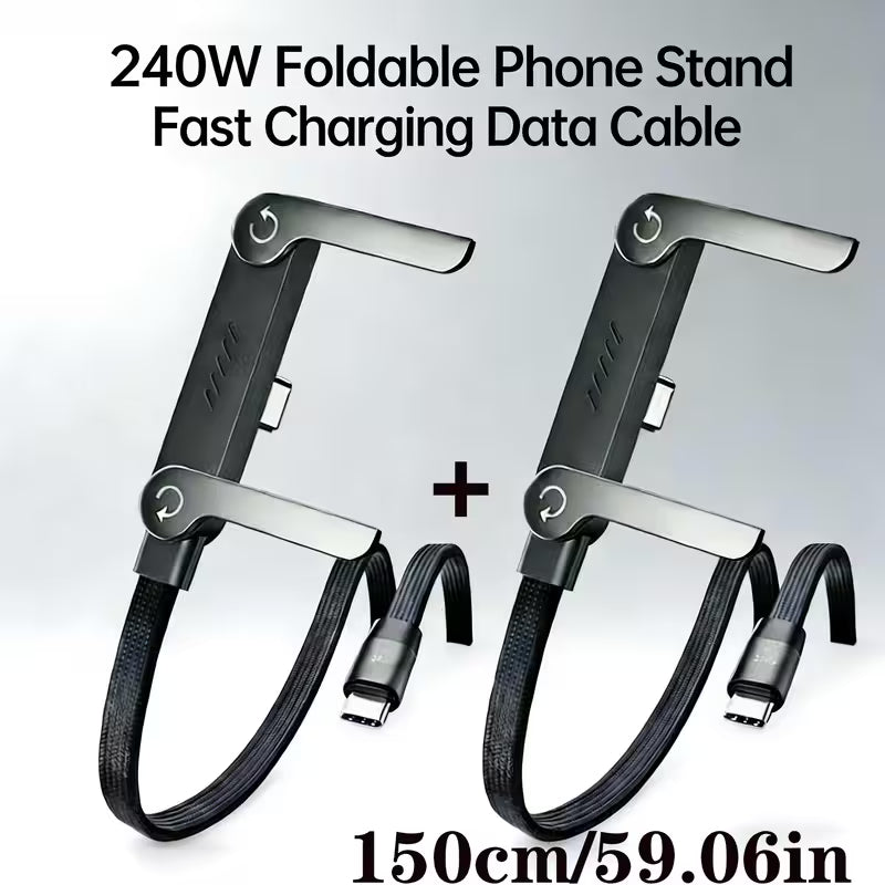 240W Flagship Foldable Stand Charging Cable - Ultra Fast Power & Data