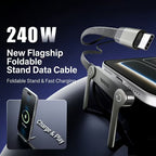 240W Flagship Foldable Stand Charging Cable - Ultra Fast Power & Data
