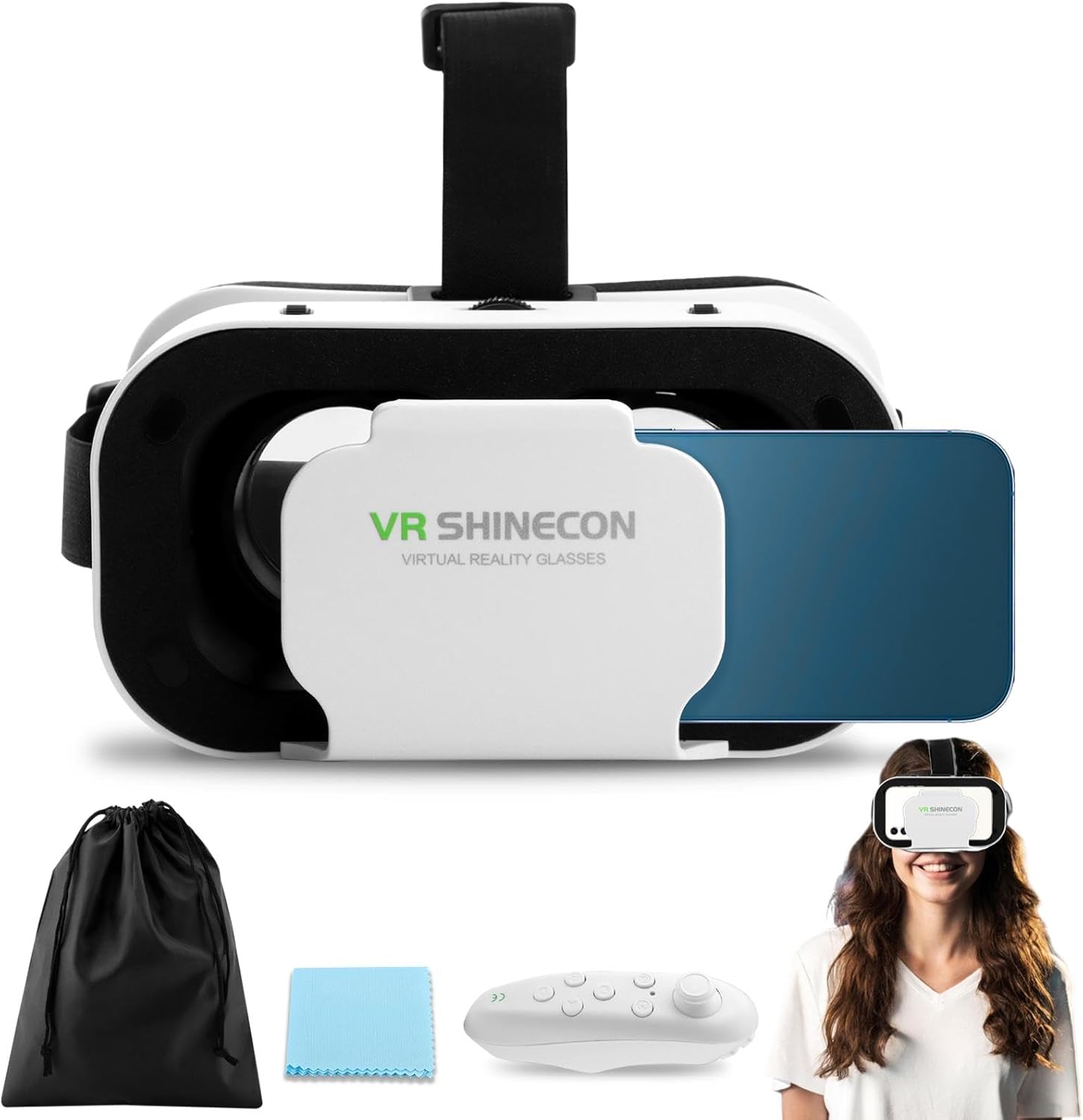 Ultra-Clear 4K VR Headset – 360° Immersive Cinema Experience for Smartphones (4-6")