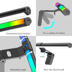 RGB monitor light bar with touch control, adjustable angle, non-slip pad, fits various screens