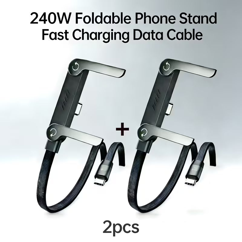 240W Flagship Foldable Stand Charging Cable - Ultra Fast Power & Data