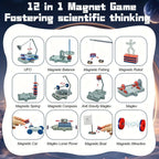 12-in-1 magnetic science game kit for kids, STEM educational toy from Rekotech
