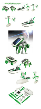 Multi-model solar powered robot kit for kids, educational STEM toy with assembly parts