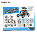 13-in-1 solar robot kit packaging with images of robot models and solar-powered parts