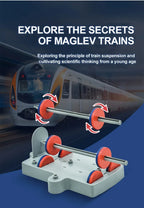 Educational maglev train toy kit with magnets and a modern train, Rekotech innovative STEM learning.