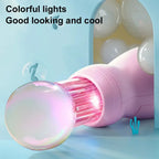 LED bubble maker toy emitting colorful bubbles with vibrant lighting, playful and innovative design