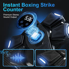 Electronic boxing strike counter with LED display, sound output, and illuminated strike pads